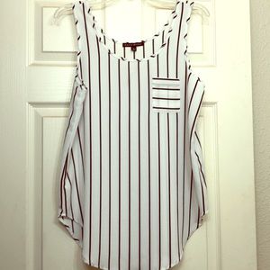 Super cute pin striped blouse!